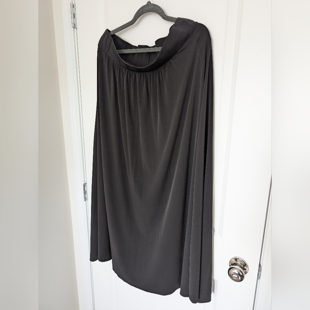 New York & Company Women's Size XL Black A-Line Maxi Skirt